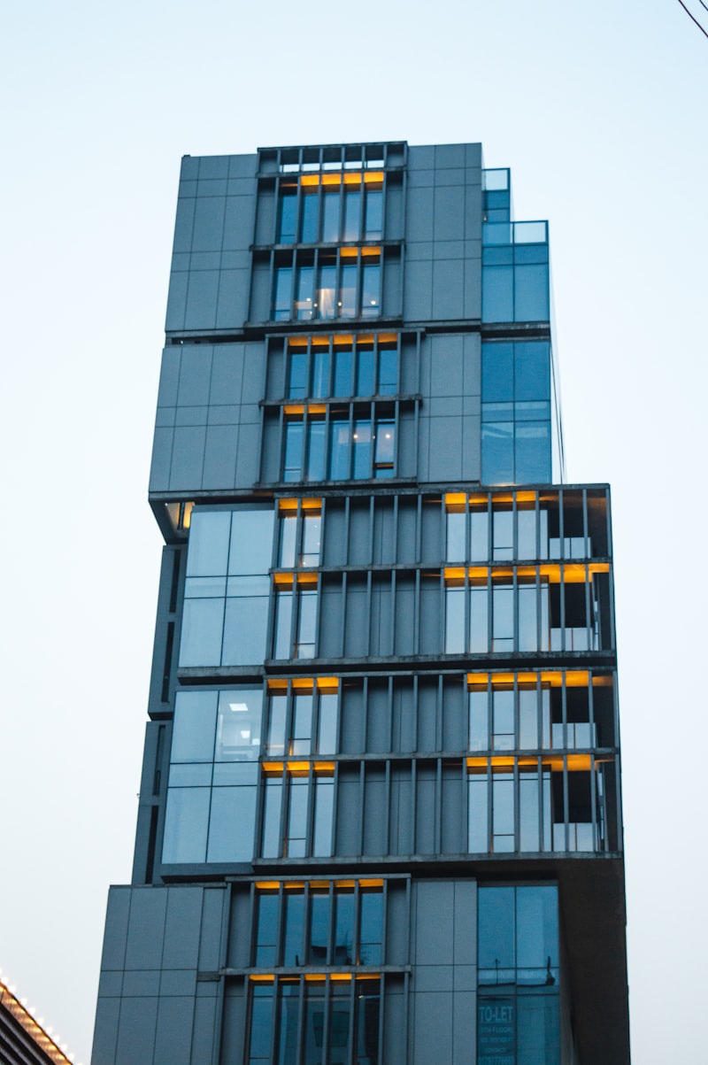 Modern glass building