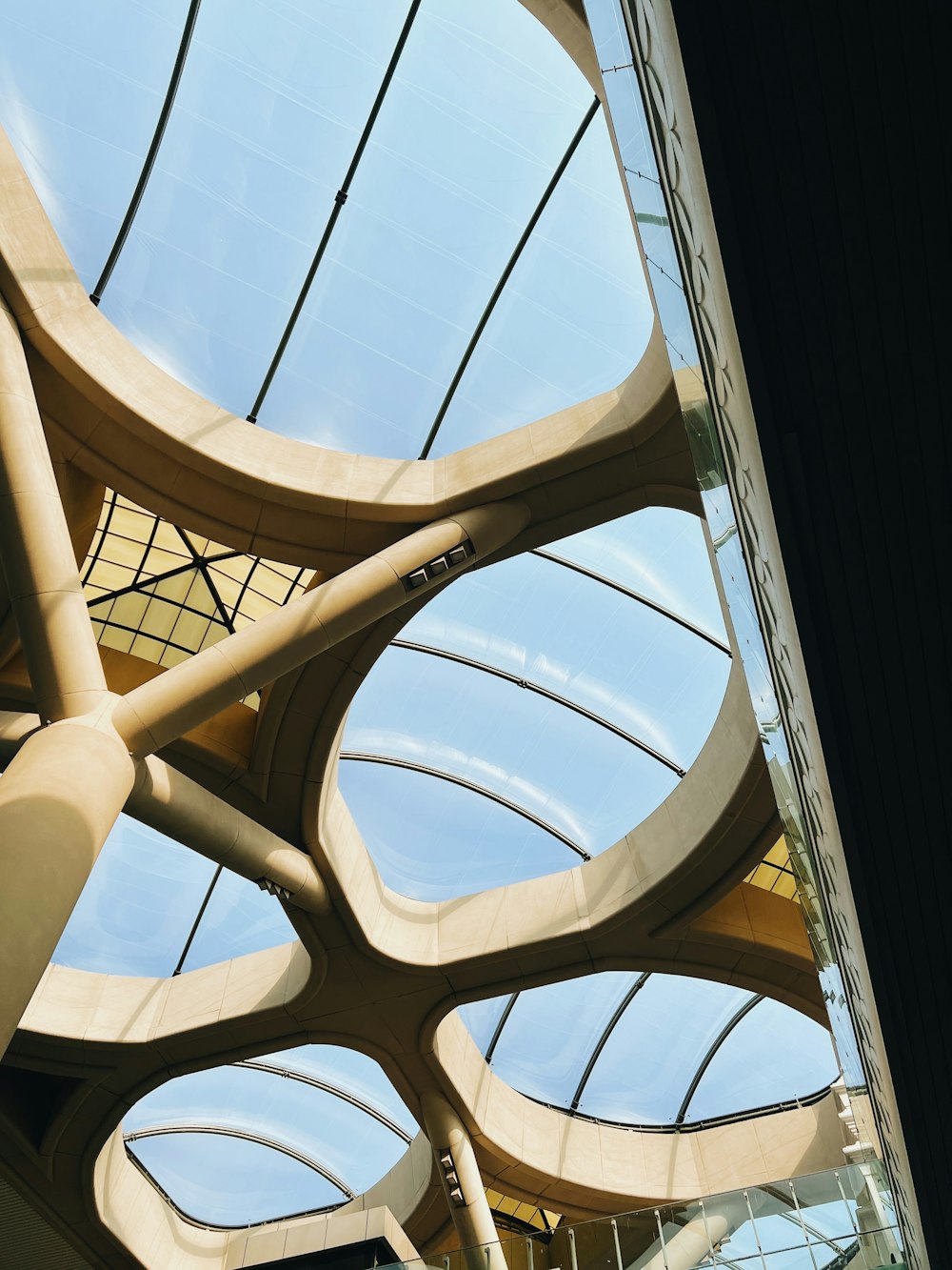 a large building with a skylight in the middle of it