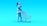 A humanoid robot with exaggerated features is pushing a small shopping cart against a bright blue background. The robot has a shiny, metallic finish with black and white segments, and the shopping cart has a red handle and frame.