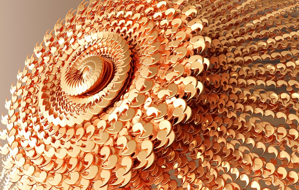 a close up of a sculpture made of circles