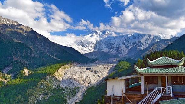 A serene mountain landscape in Gilgit-Baltistan symbolizing the spiritual home of Noorbakshia followers.