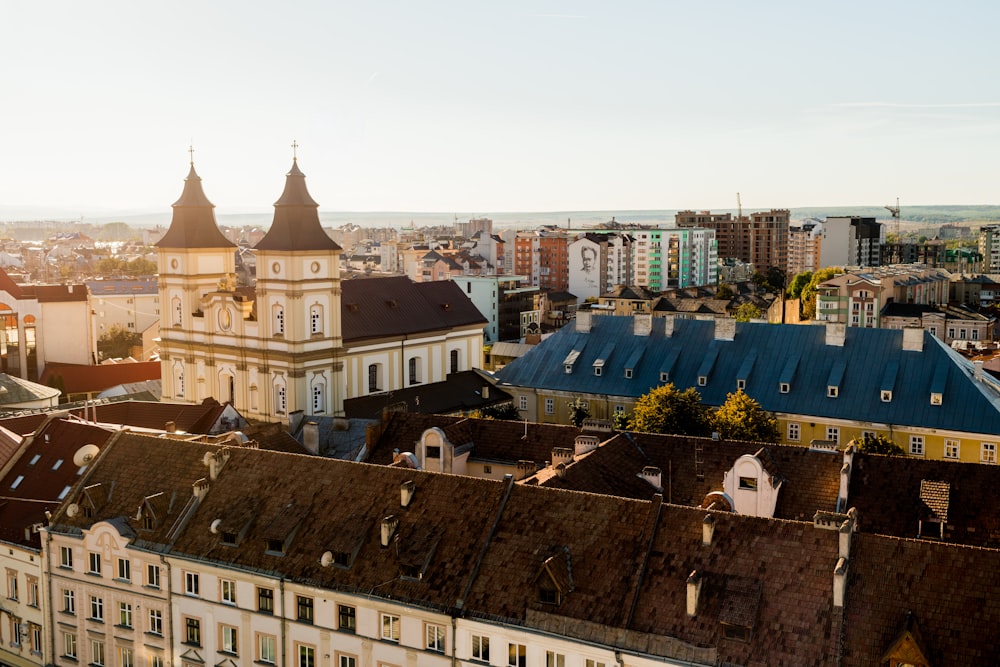 a view of a city from a high point of view