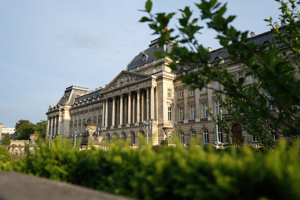 a large building with a lot of windows on top of it