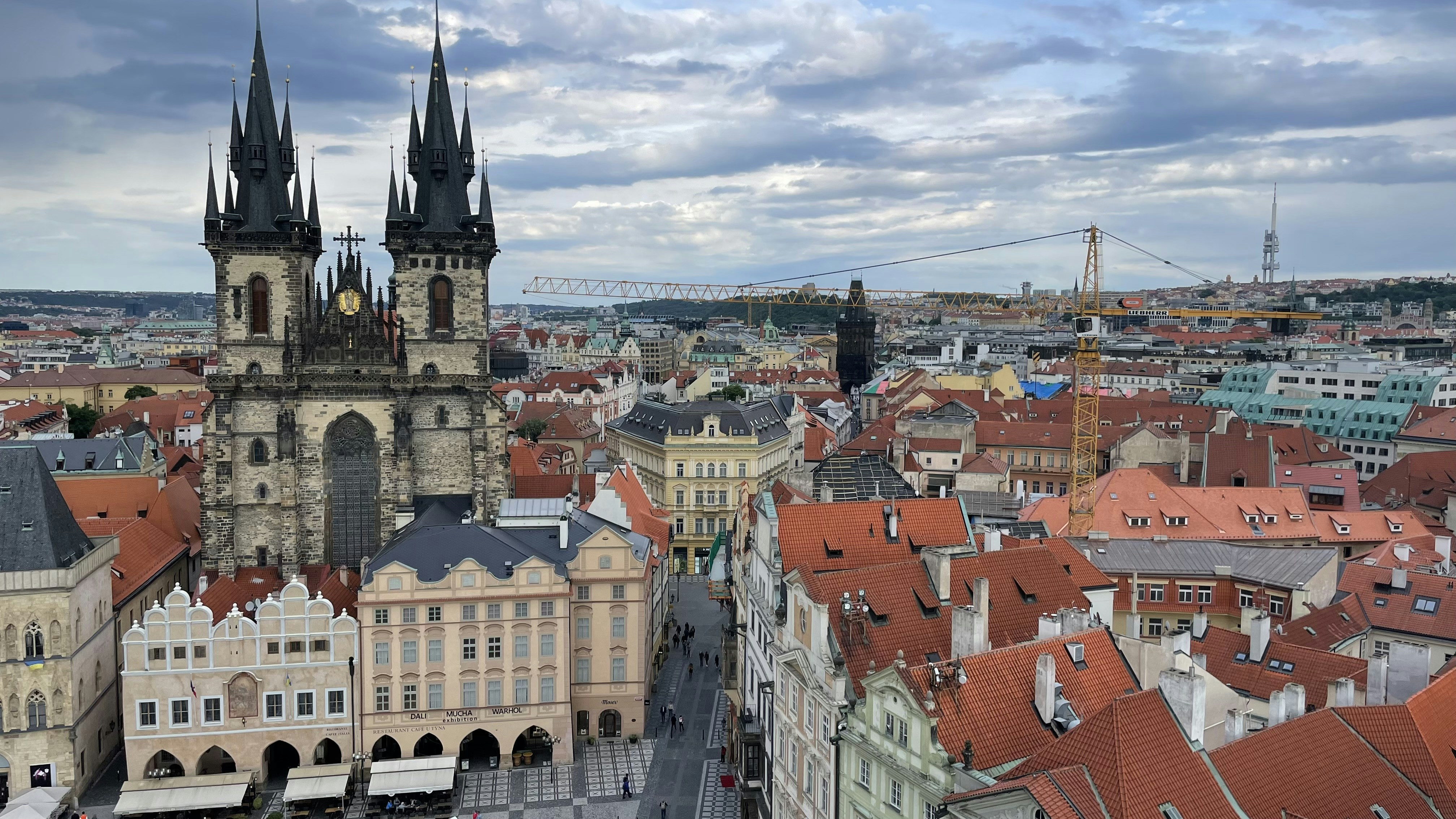 a view of a city from a high point of view