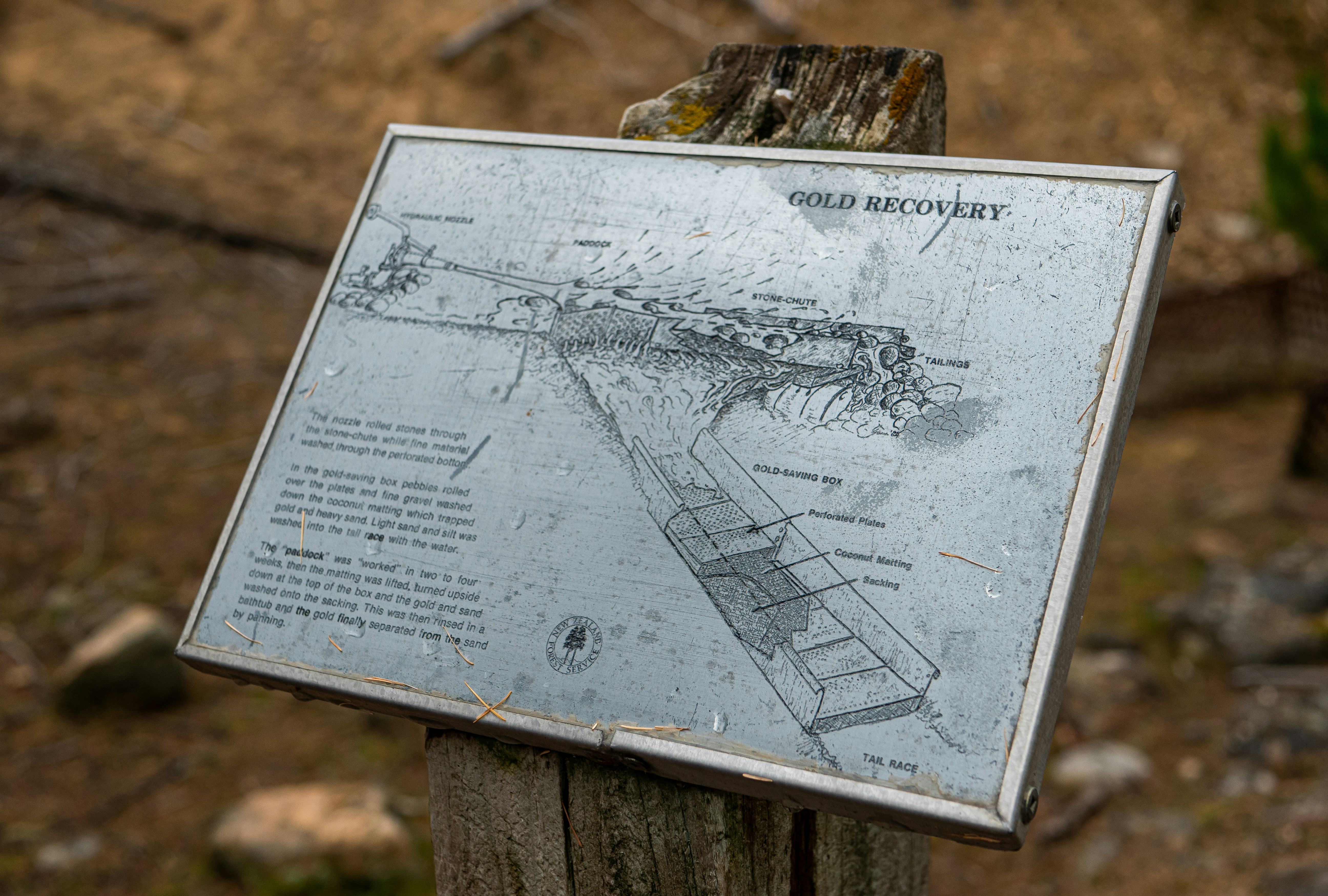 a sign with a drawing of a bridge on it