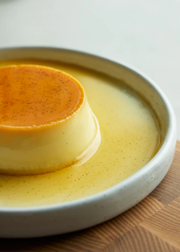 Flan Patagónico con Crema