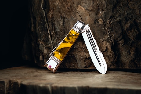 blade steel 101 knife on a table