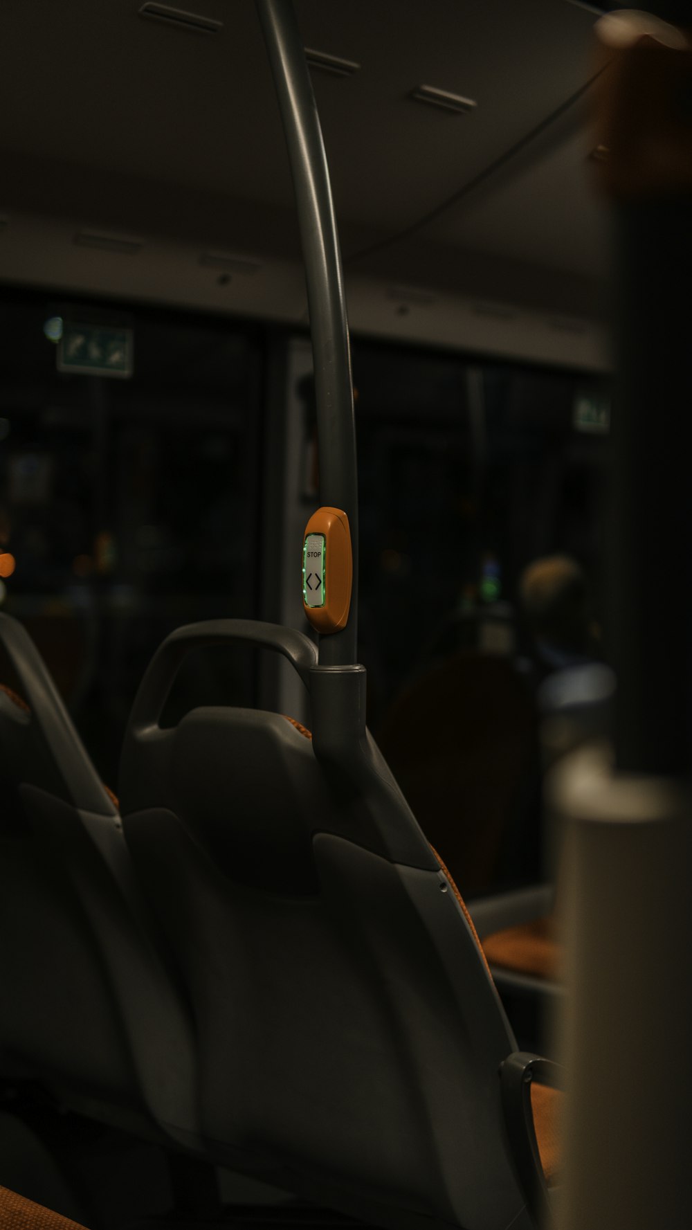 a close up of a public transit bus