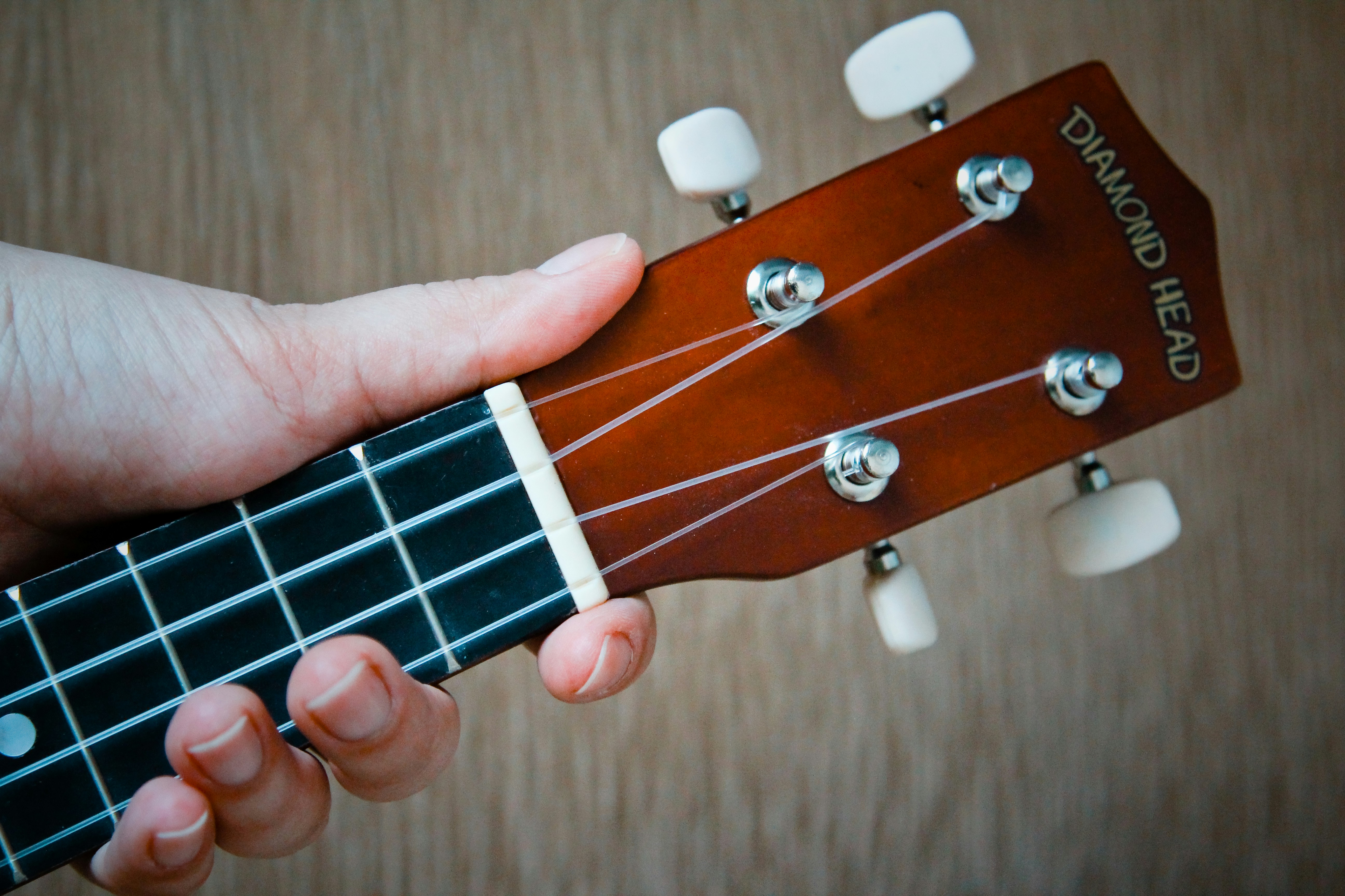 a close up of a person playing a guitar
