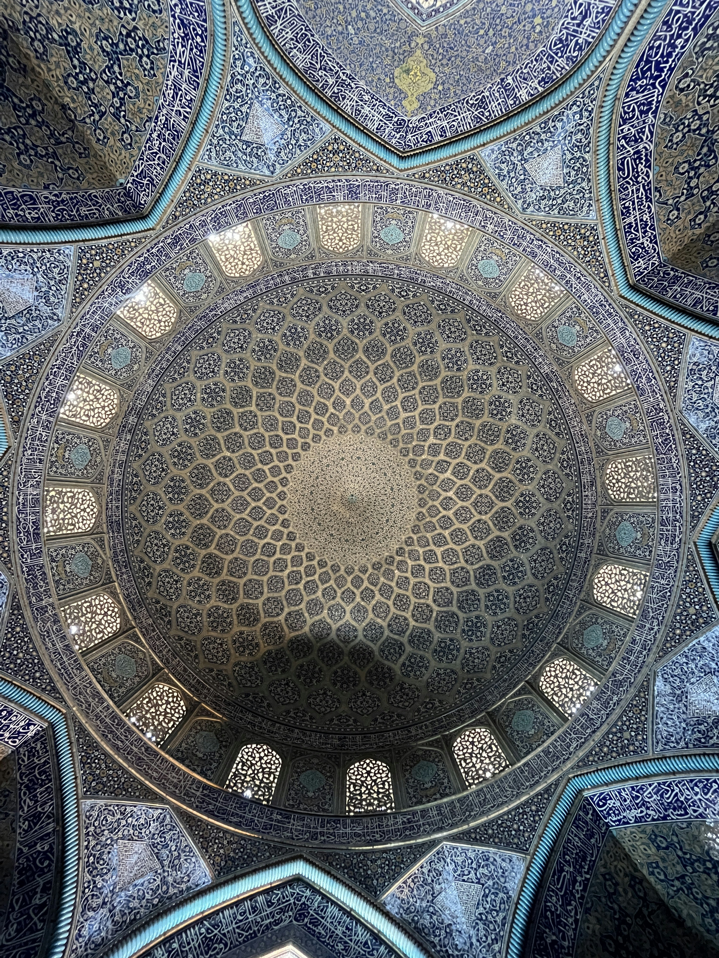 a view of the ceiling of a building