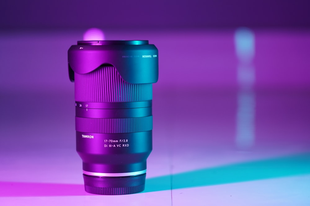 a camera lens sitting on top of a table