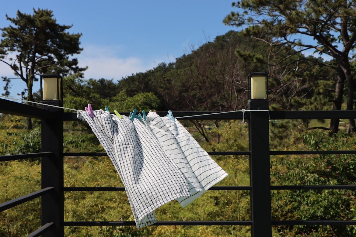 What kind of weather do you like? I like clear and windy day the best. It was a perfect day to hang laundry outdoor and watch laundries being dried. :) Very peaceful.