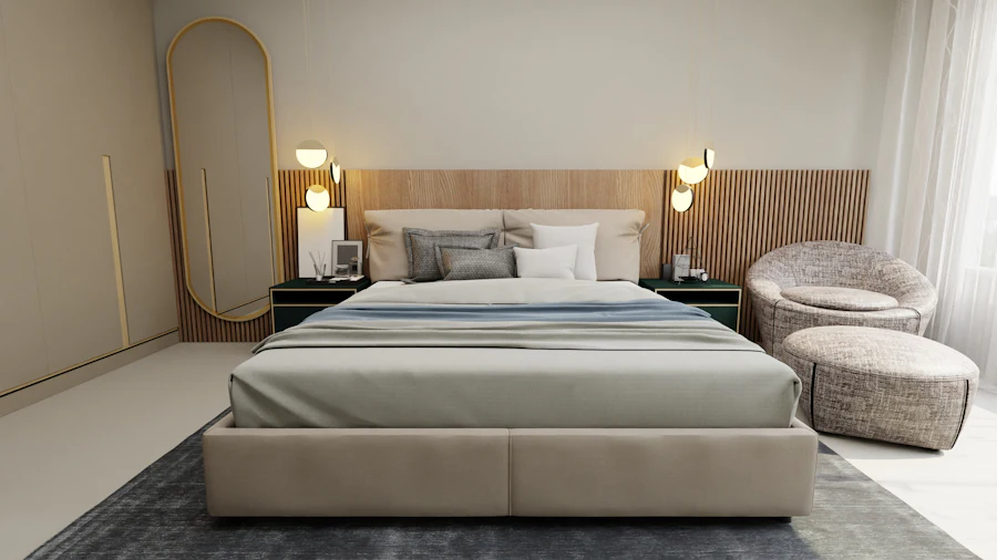 A calm bedroom with a Restoz mattress