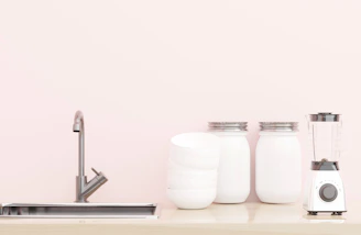 Modern kitchen gadget on a clean white countertop with natural light