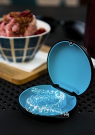 a bowl of food sitting on top of a table