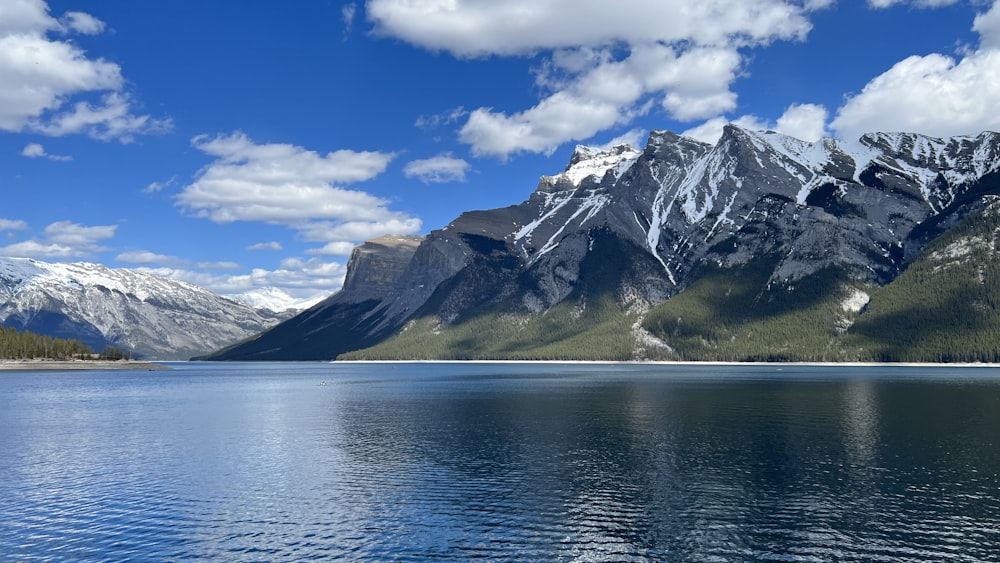 a large body of water surrounded by mountains