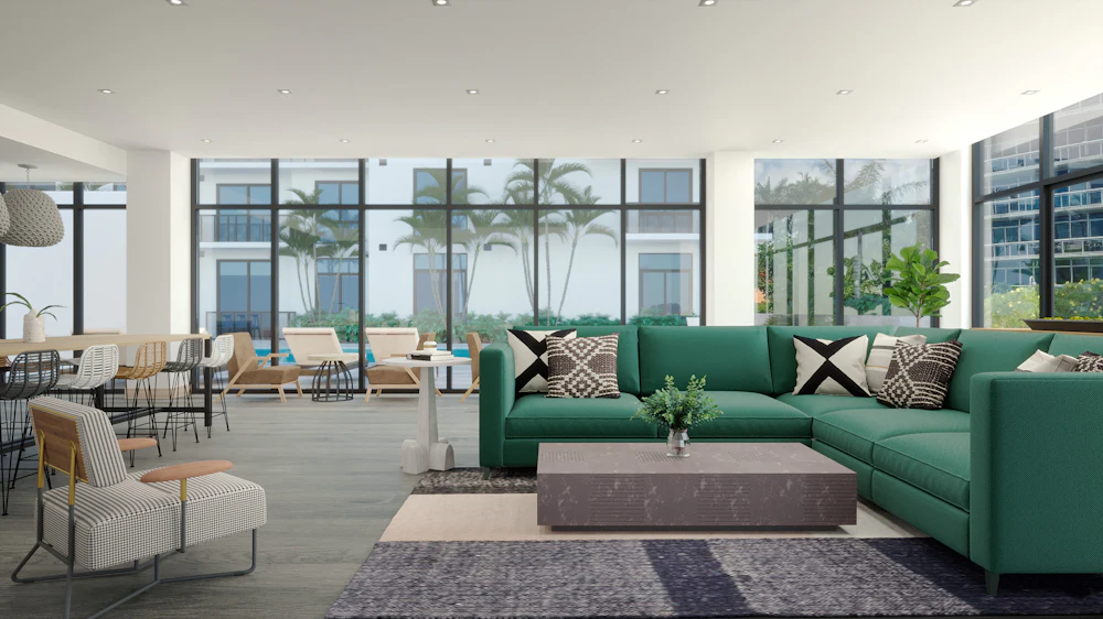 Bright, fully furnished luxury living room