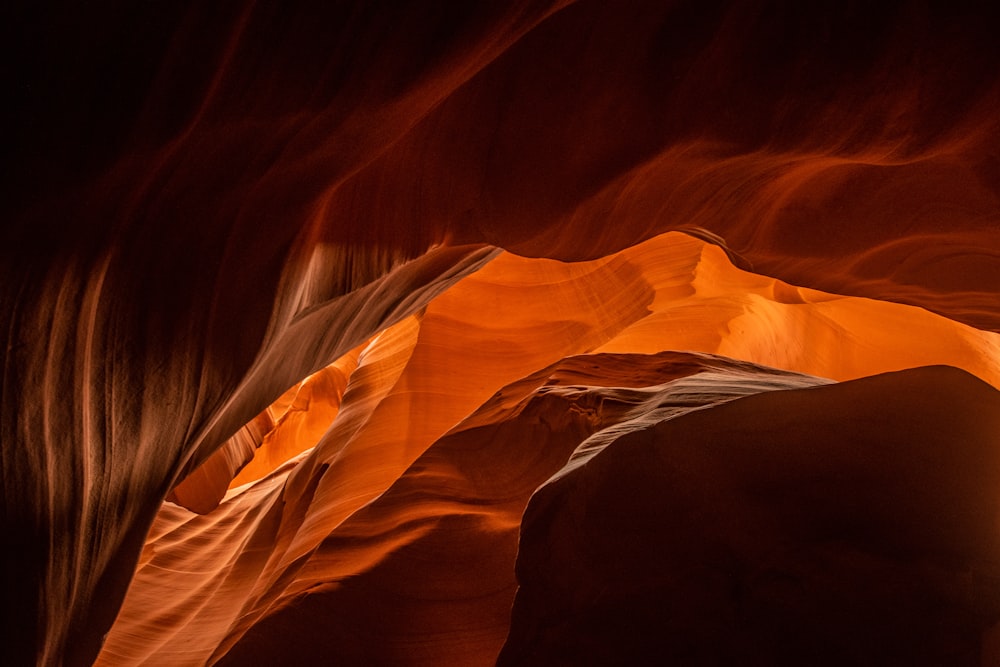 a large rock formation in a desert area