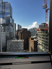 a laptop computer sitting on top of a desk