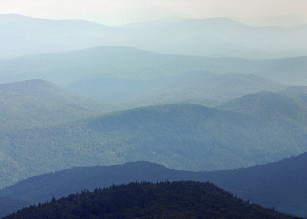 a view of a mountain range in the distance