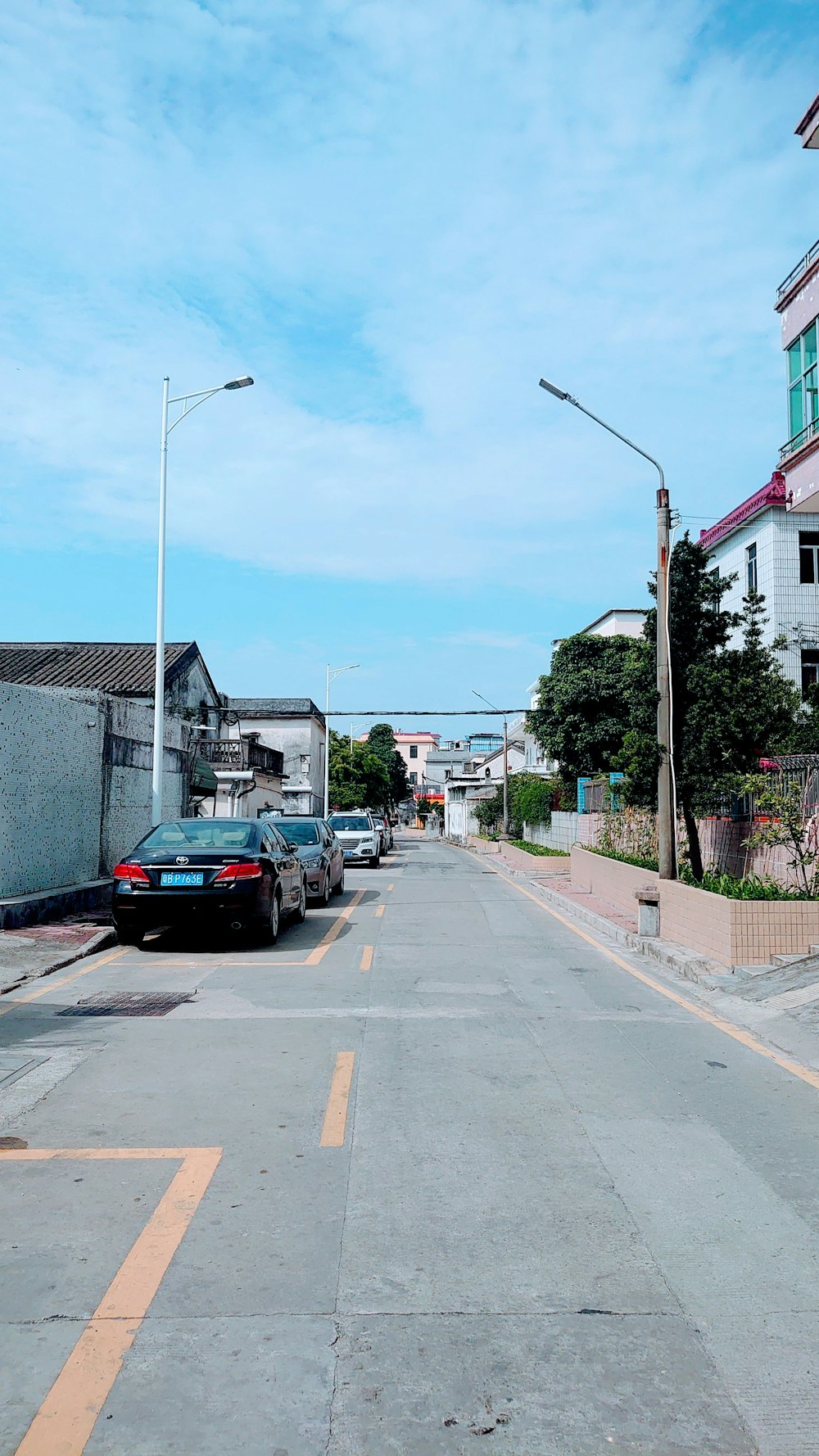 cars parked on the side of the road