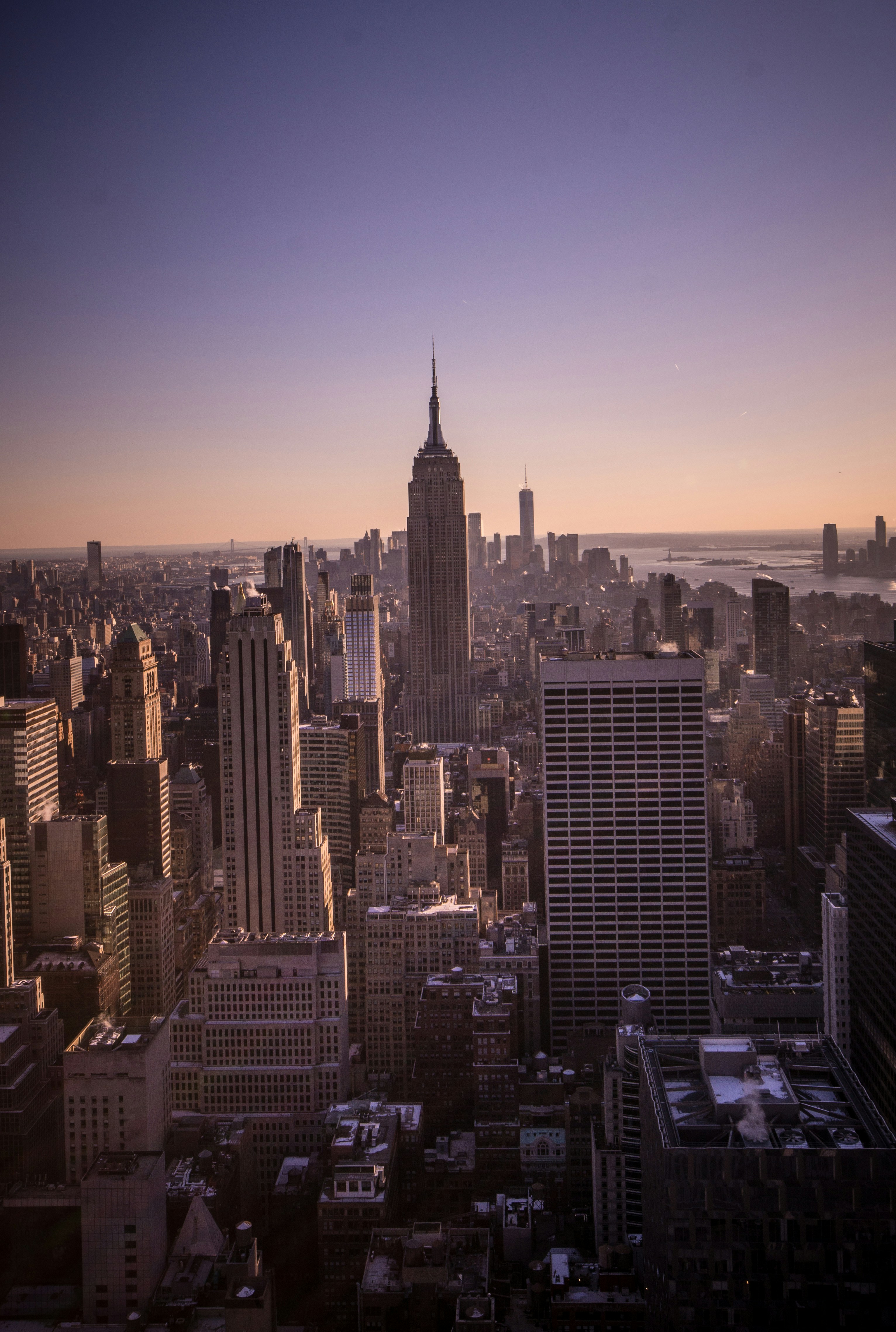 a view of a city with tall buildings