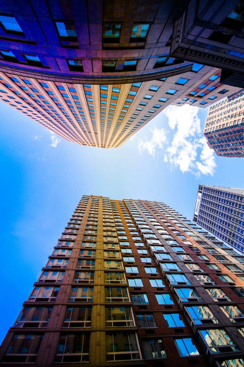 a very tall building with lots of windows