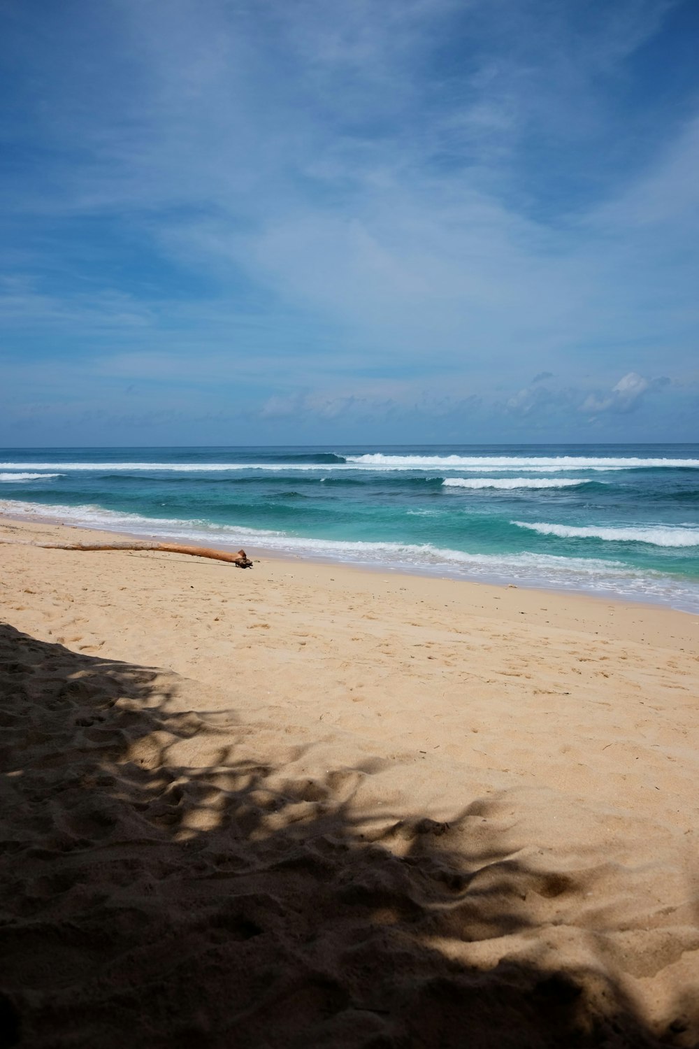 a sandy beach next to the ocean