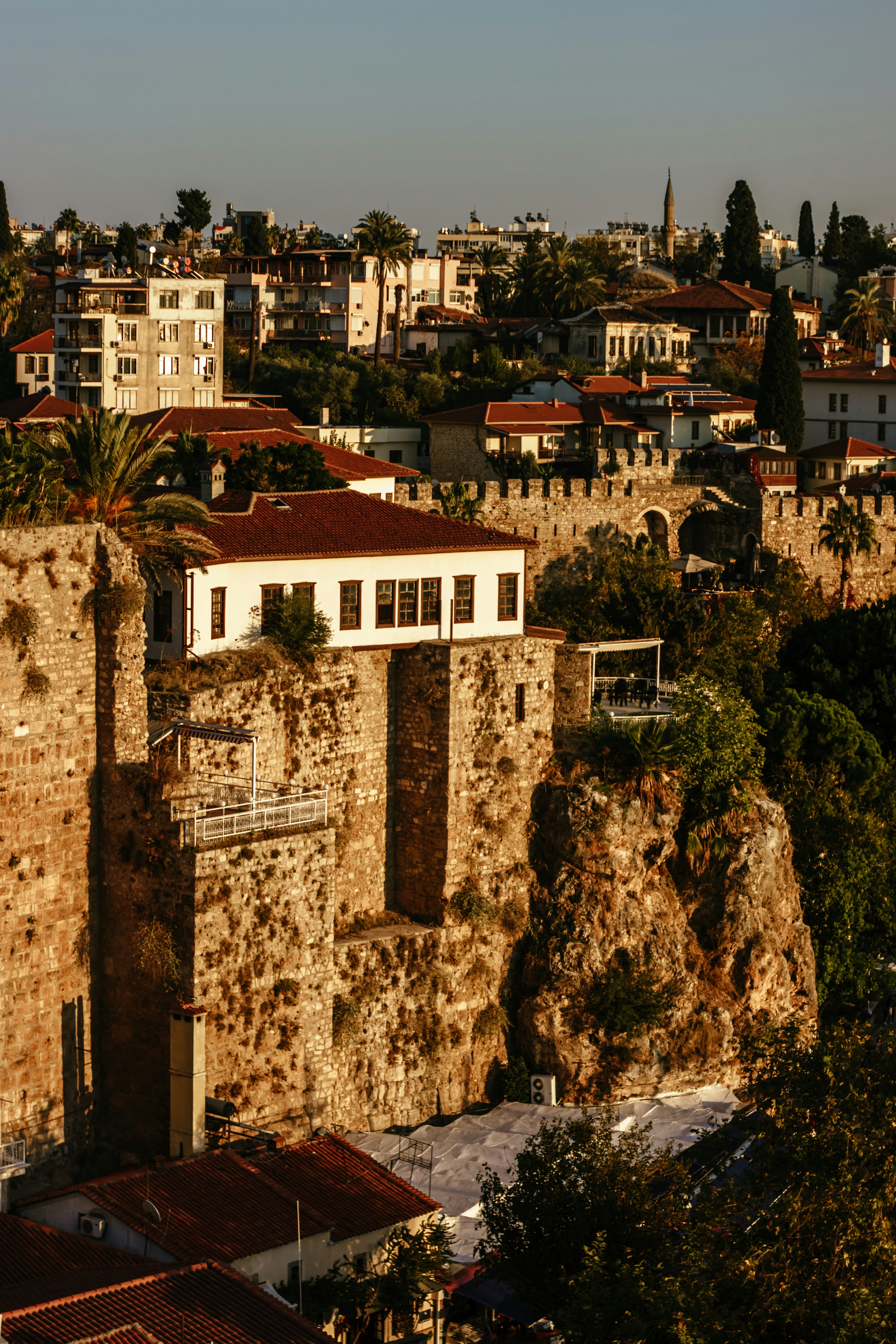 a view of a city from a hill