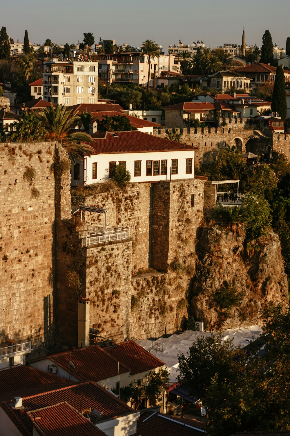 a view of a city from a hill