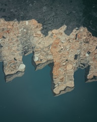 a reflection of a building in the water