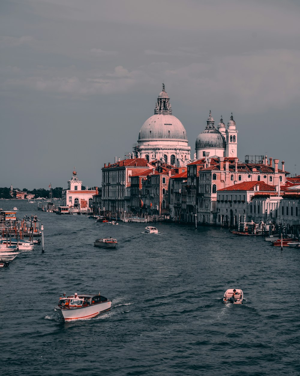 a body of water with boats in it