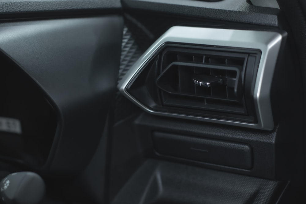 a close up of the interior of a vehicle