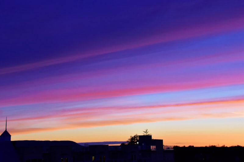 Collingwood skyline at sunset with vibrant colours