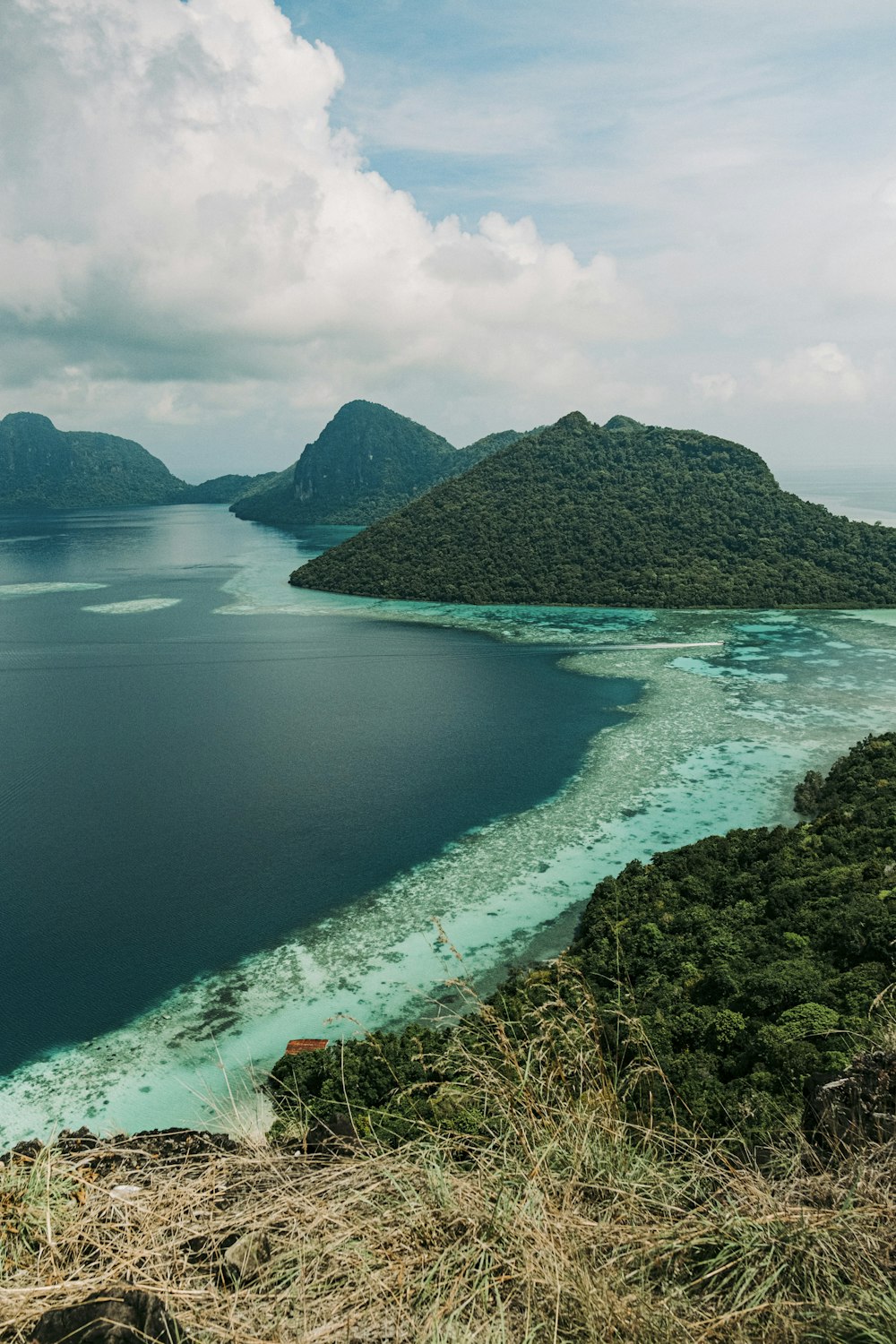 an island in the middle of a body of water