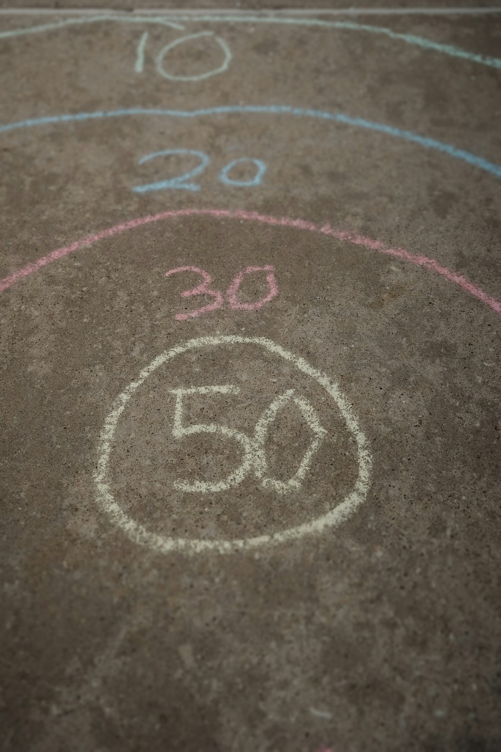 a close up of a number written in chalk