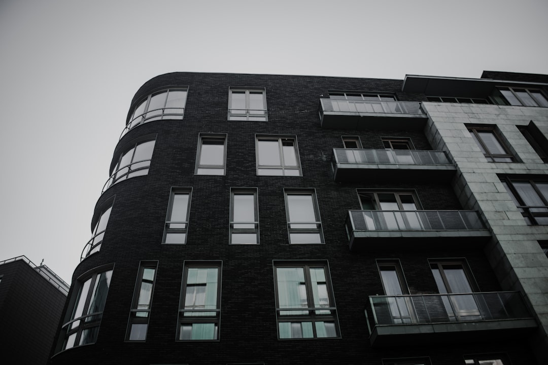 a tall black building with lots of windows, Butikovskiy Pereulok