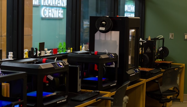 a room with a lot of different types of machines