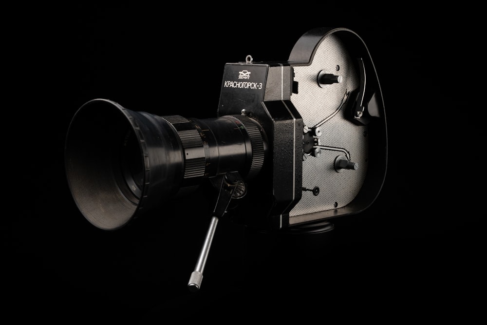 a camera with a lens attached to it