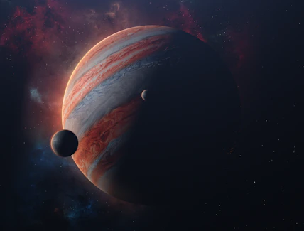 An interactive banner showing planets moving around the sun with bright, engaging colors.