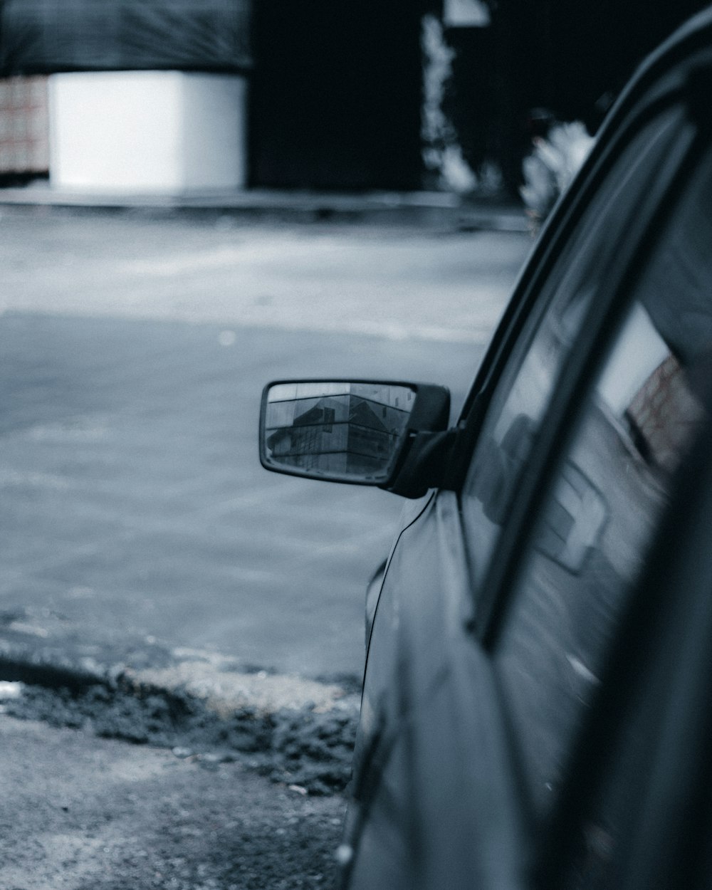 a car parked on the side of the road