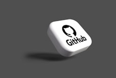 a white dice with a black github logo on it