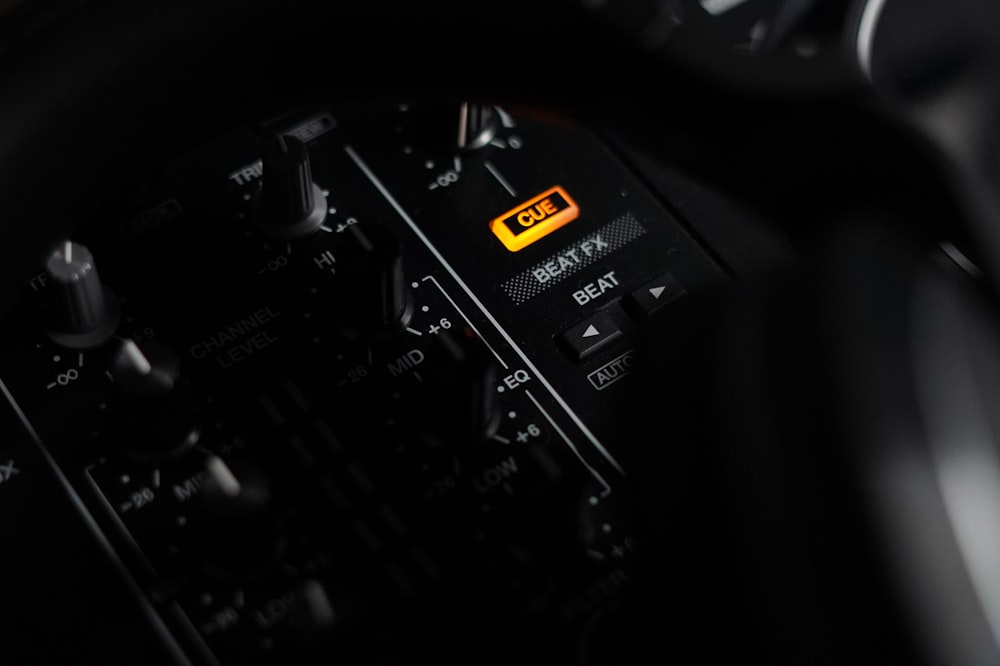 a close up of a control panel in a vehicle