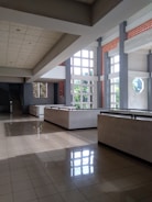 Spacious commercial area with durable epoxy flooring and natural light