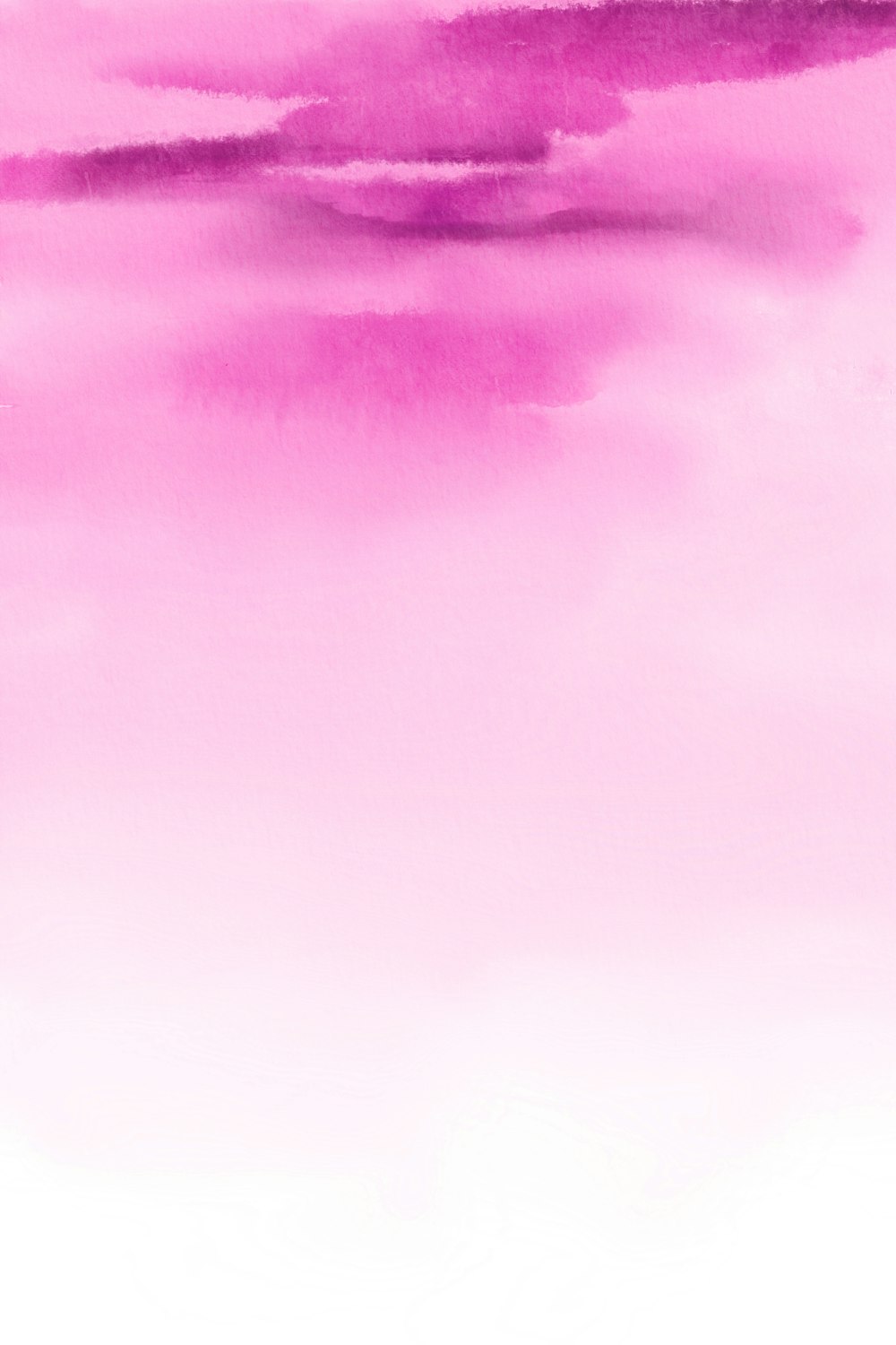 a painting of a pink sky with clouds