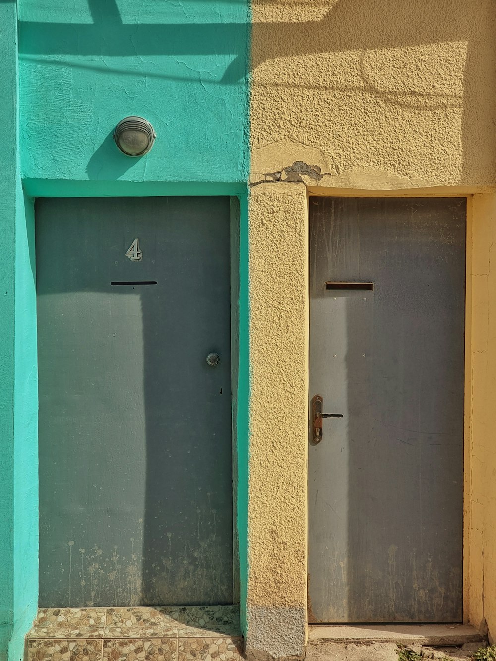 a couple of doors that are next to each other