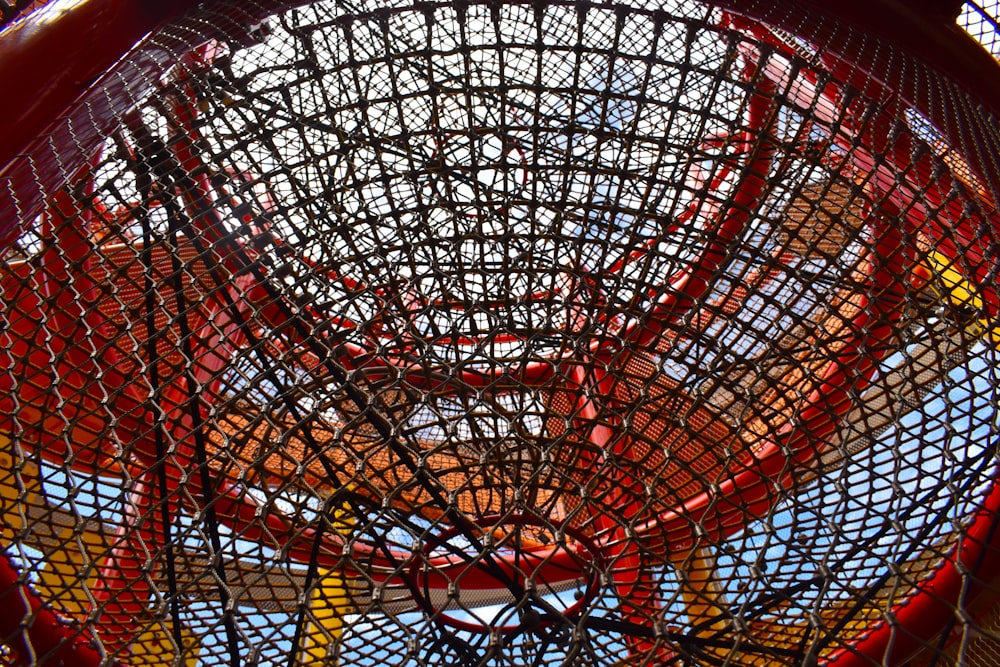 the inside of a ferris wheel at an amusement park