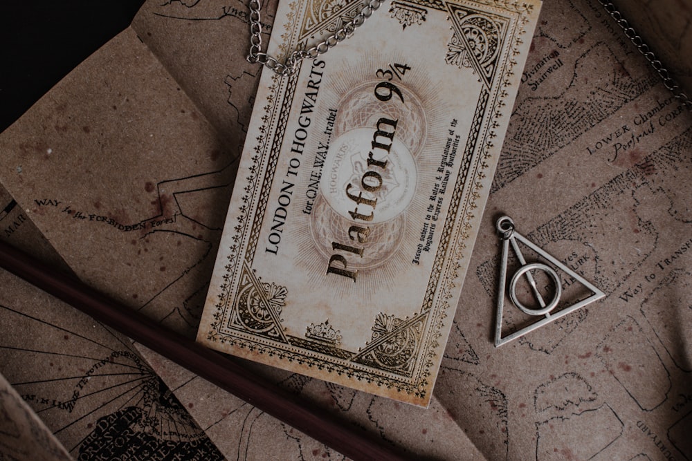 a harry potter money bill and a harry potter wand