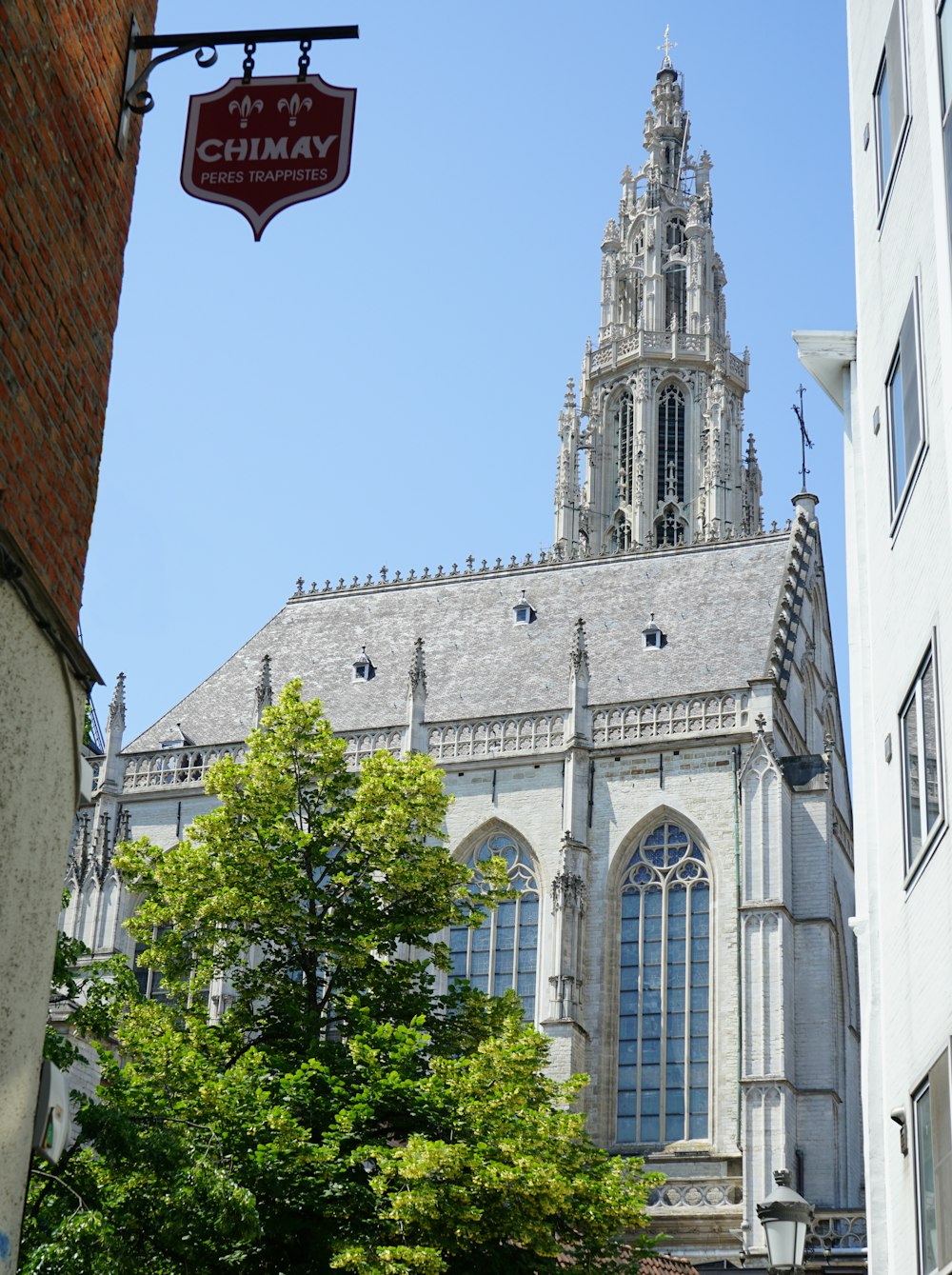 a tall building with a clock on it's side