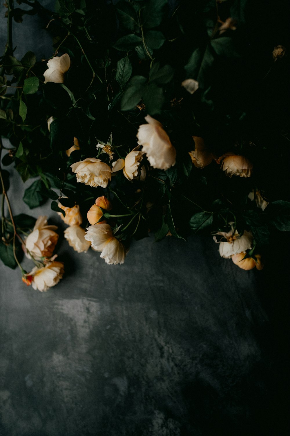 a bunch of flowers that are on a table